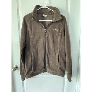 Columbia Women’s Fleece Brown Jacket Coat Zippered XL Fall Outdoors Dark 0027